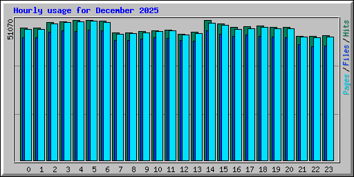 Hourly usage for December 2025